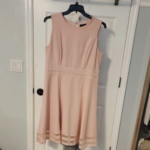 Liz Claiborne Pink Sleeveless A-Line Midi Dress